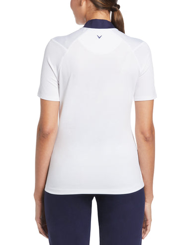 Women's Swing Tech Engineered Print Golf Polo