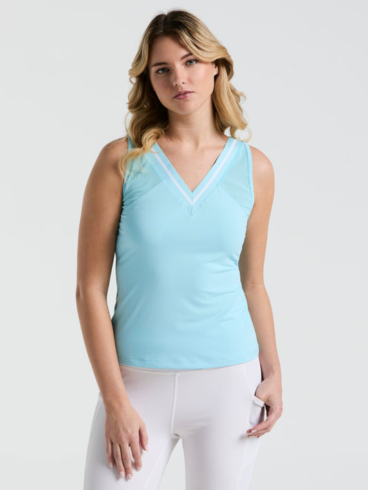 Women's Tennis Colour Block Tank Top (Castaway) 