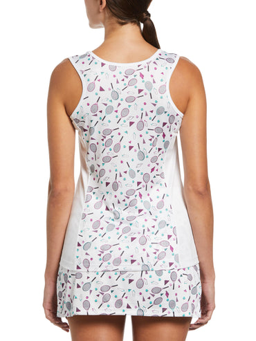 Women's Tennis Conversational Print Racerback Tennis Tank Top