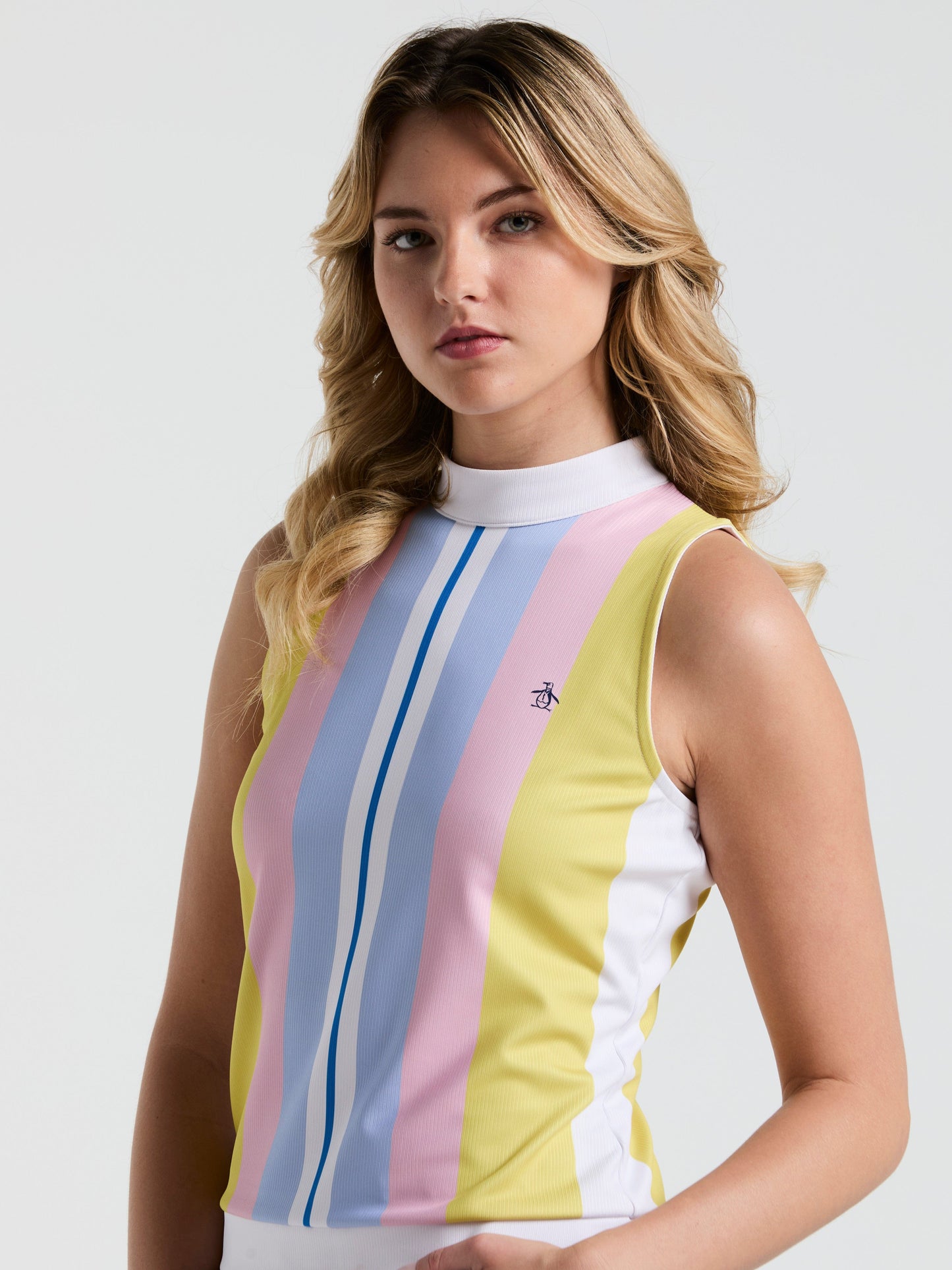 Women's Tennis Striped Ribbed Tank Top