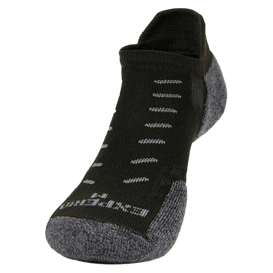 Experia TECHFIT Light Cushion No Show Tab Multisport Socks Black Solid THORLO M