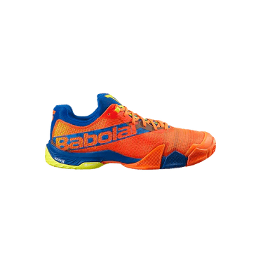 Load image into Gallery viewer, Babolat Jet Premura Orange Blue Padel Shoes 2022 Juan Lebron
