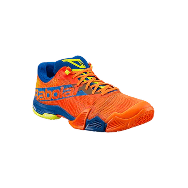 Load image into Gallery viewer, Babolat Jet Premura Orange Blue Padel Shoes 2022 Juan Lebron
