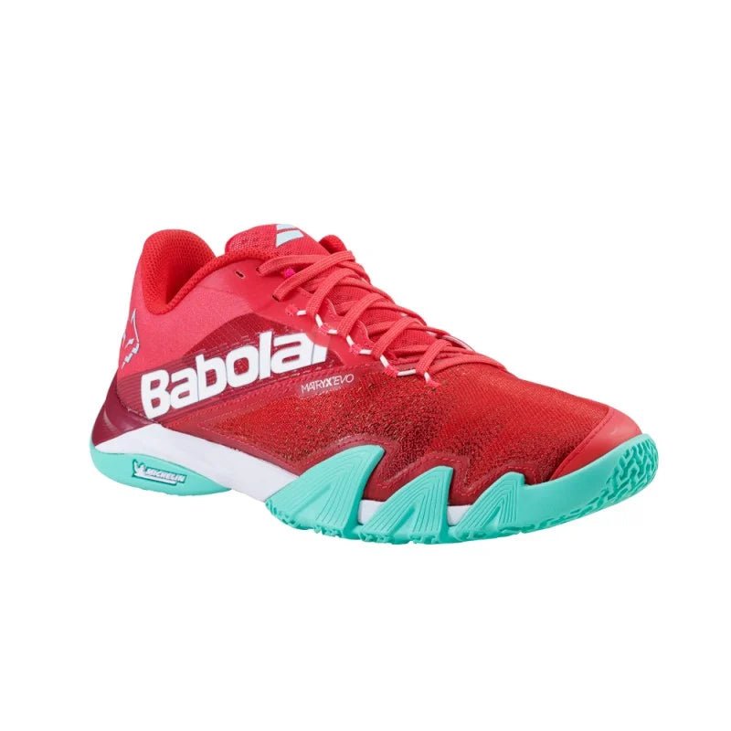 Cargue la imagen en el visor de la galería, Babolat Jet Premura Red/Green Juan Lebron 2024 Padel Shoes
