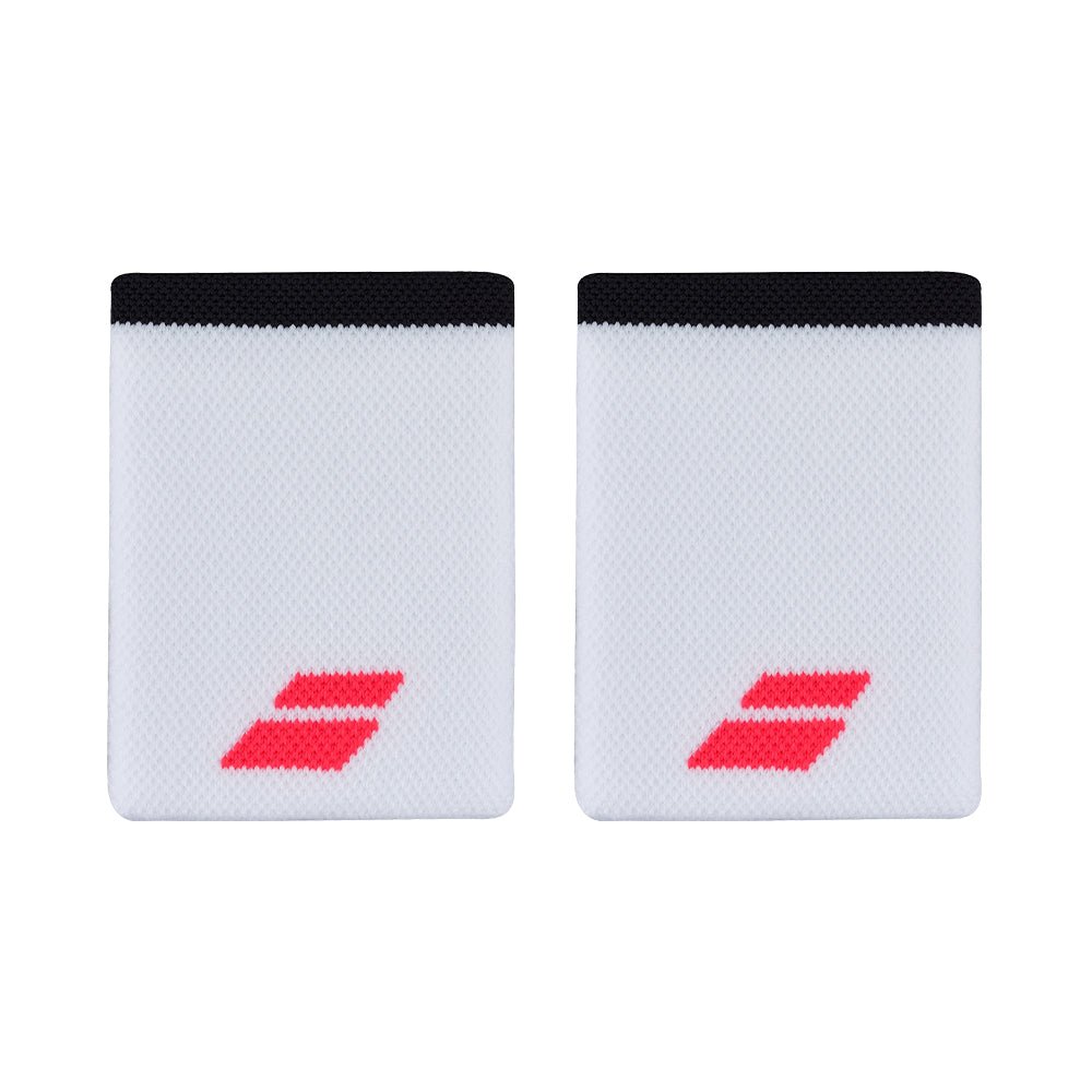 BABOLAT LOGO JUMBO White Red Wristband Accessories Babolat