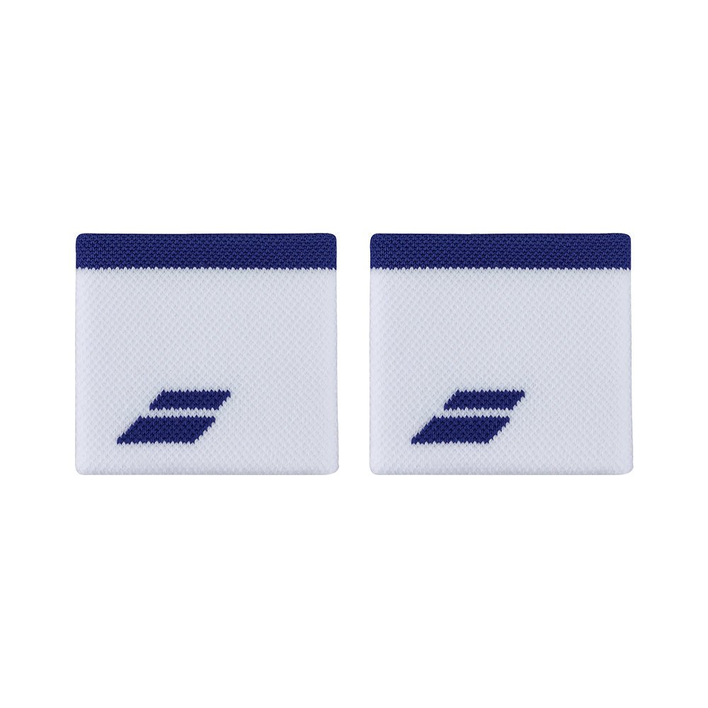 BABOLAT LOGO White Blue Wristband Accessories Babolat