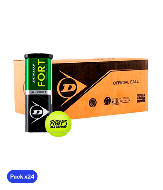 Dunlop Fort All Court Padel Balls Box (Pack x24) Padel Balls Dunlop