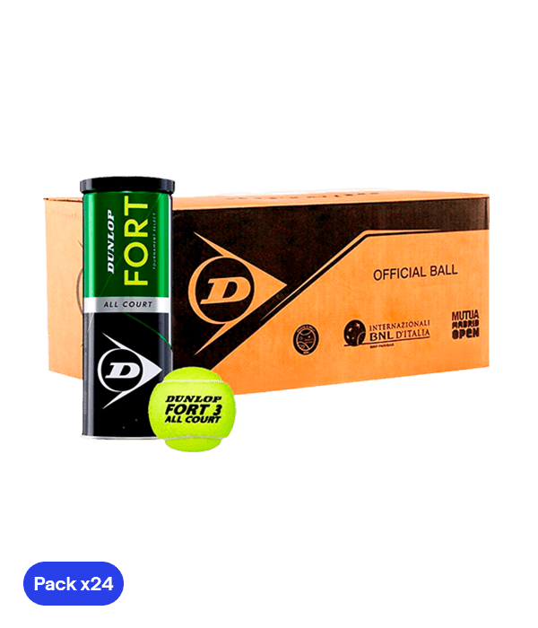 Dunlop Fort All Court Padel Balls Box (Pack x24) Padel Balls Dunlop