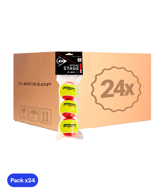 Dunlop Stage 3 Red/Yellow Padel Balls Box Padel Balls Dunlop