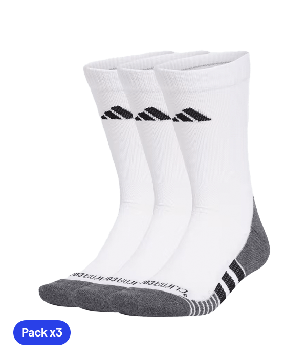 Calcetines Adidas Largos Crew Sock Blanco/Negro 2025 - STARz PADEL