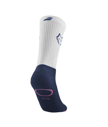 Socks Babolat Largos Mid-Calf Juan Lebron White/Estate Blue 2025 Padel Clothes Babolat