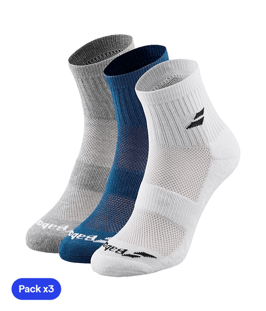 Socks Babolat Quarter Multicolor 2025 (Pack x3) Padel Clothes Babolat