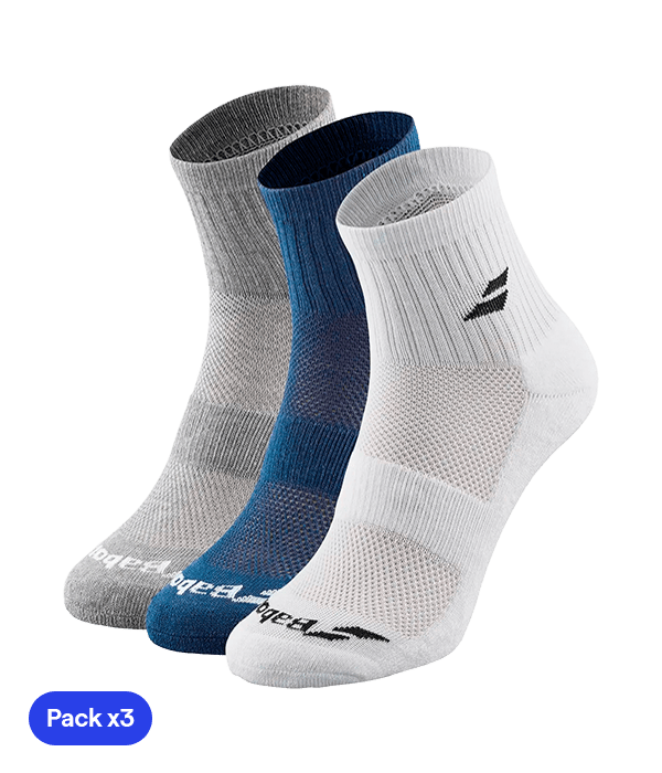 Calcetines Babolat Quarter Multicolor 2025 (Pack x3) - STARz PADEL