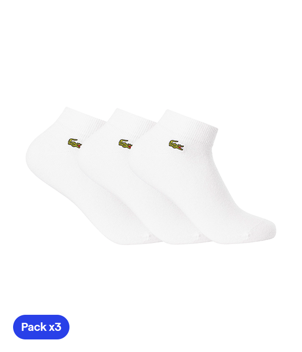Calcetines Lacoste Cortos Blancos (Pack x3) 2025 - STARz PADEL