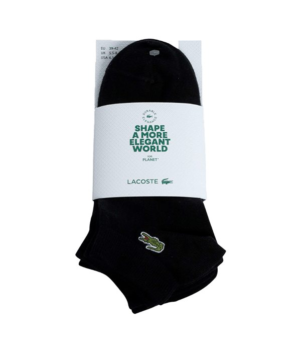 Calcetines Lacoste Cortos Negro (Pack x3) - STARz PADEL