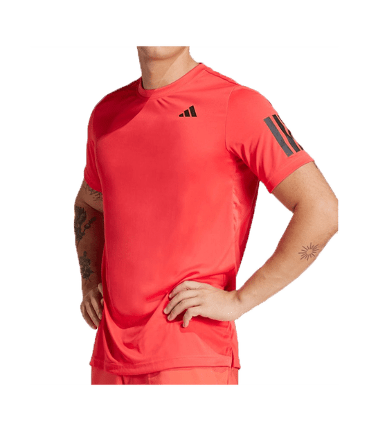 T shirt Adidas B Club 3STR Tee Red 2025 Padel Clothes Adidas