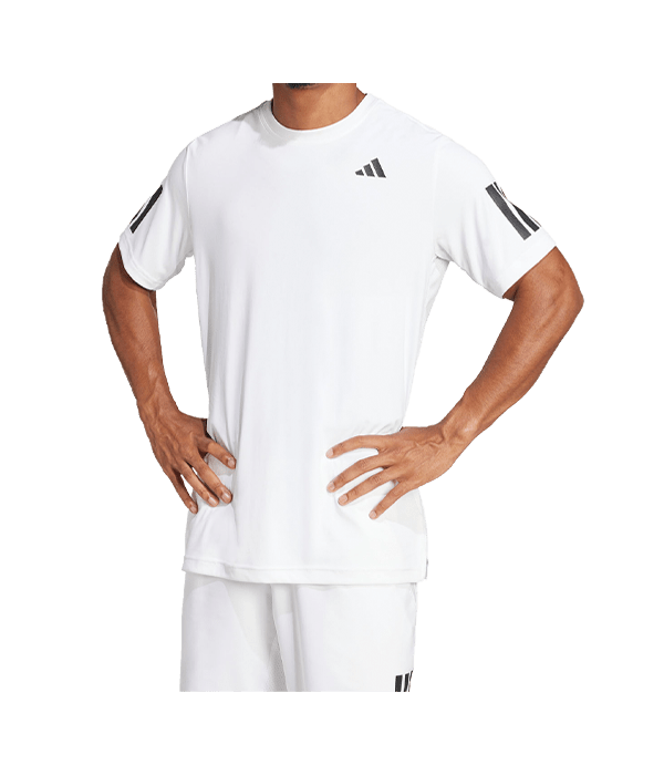 T shirt Adidas Club 3STR Tee White 2025 Padel Clothes Adidas