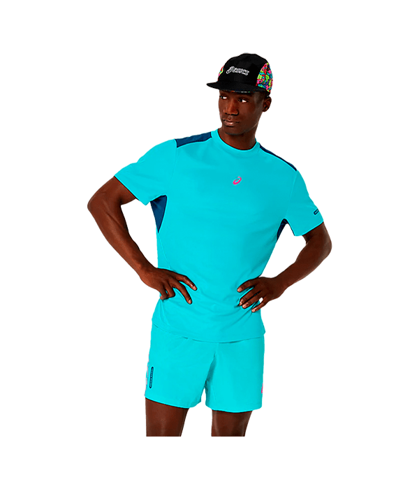 T shirt Asics Padel Court SS Energy Aqua 2025 Padel Clothes Asics Padel