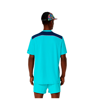 T shirt Asics Padel Court SS Energy Aqua 2025 Padel Clothes Asics Padel