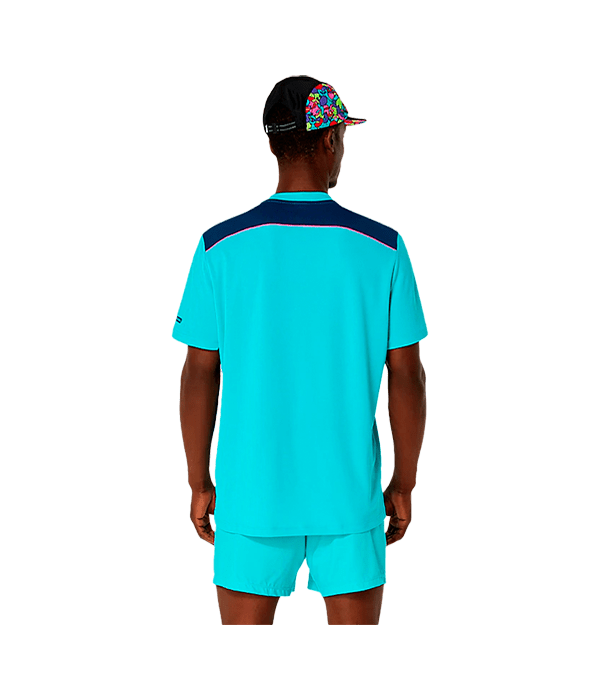 T shirt Asics Padel Court SS Energy Aqua 2025 Padel Clothes Asics Padel