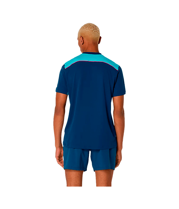 T shirt Asics Padel Court SS Mako Blue 2025 Padel Clothes Asics Padel
