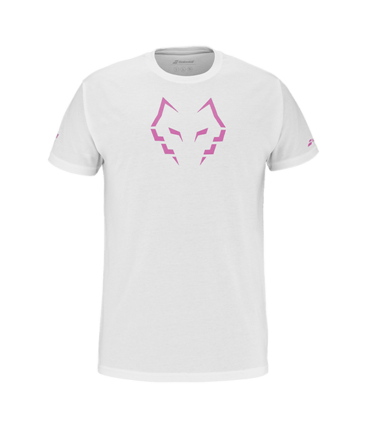 T shirt Babolat Algodón Juan Lebrón White/Pink 2025 Padel Clothes Babolat
