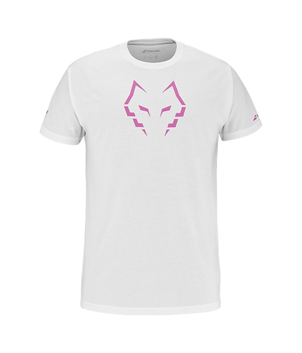 Camiseta Babolat Algodón Juan Lebrón Blanco/Rosa 2025 - STARz PADEL