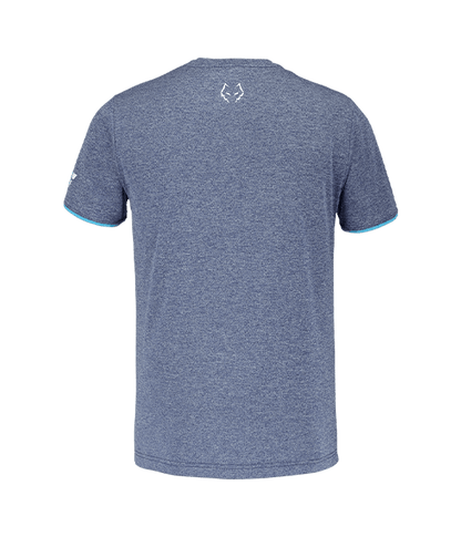 T shirt Babolat Crew Neck Azul Logo Blanco 2025 Juan Lebrón Padel Clothes Babolat