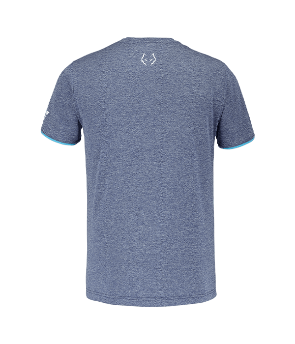 Camiseta Babolat Crew Neck Azul Logo Blanco 2025 Juan Lebrón - STARz PADEL