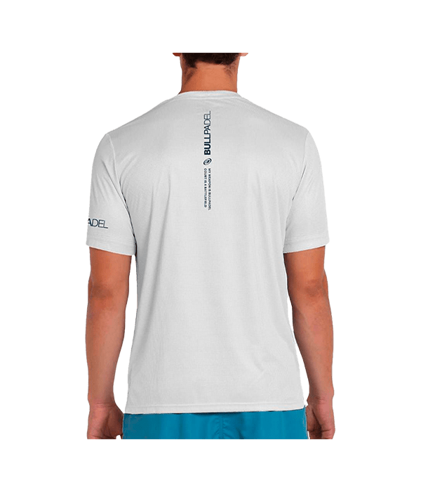 T shirt Bullpadel Beque White 2025 Padel Clothes Bullpadel