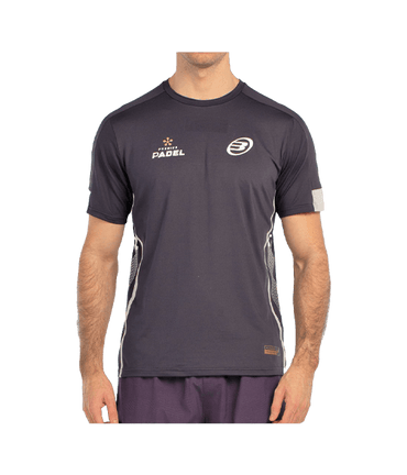 T shirt Bullpadel Borni Black Carbón 2025 Padel Clothes Bullpadel