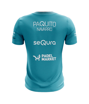 T shirt Bullpadel Meira Paquito Navarro Turquesa 2025 Padel Clothes Bullpadel