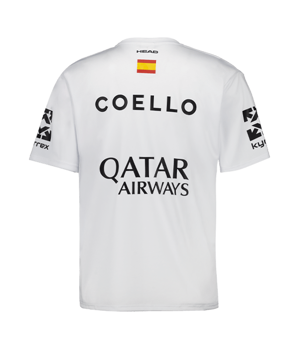 Camiseta HEAD Blanco 2025 Arturo Coello - STARz PADEL