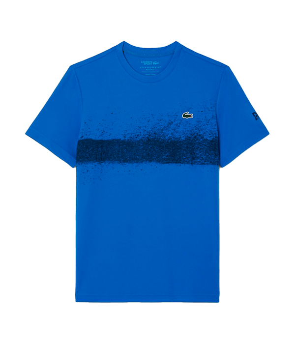 T shirt Lacoste Novak Djokovic Tee Blue/Black 2025 Padel Clothes Lacoste