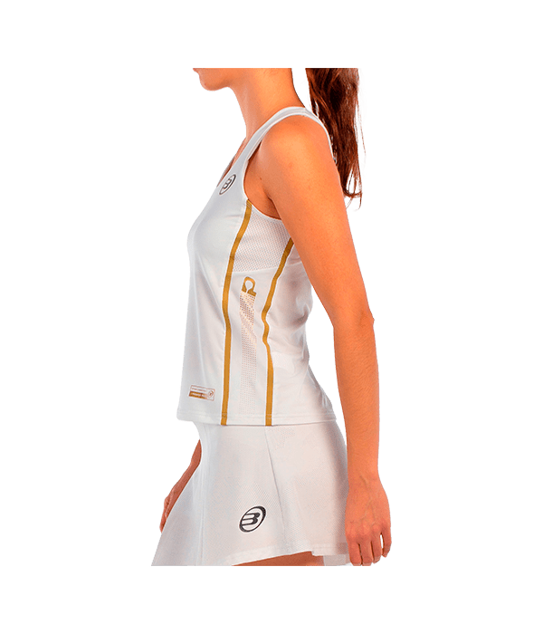 Camiseta Tirantes Bullpadel Acora Women Blanco 2025 Premier Padel - STARz PADEL