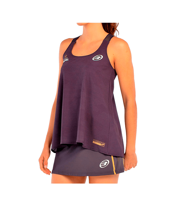 Camiseta Tirantes Bullpadel Agore Women Negro Carbón 2025 - STARz PADEL