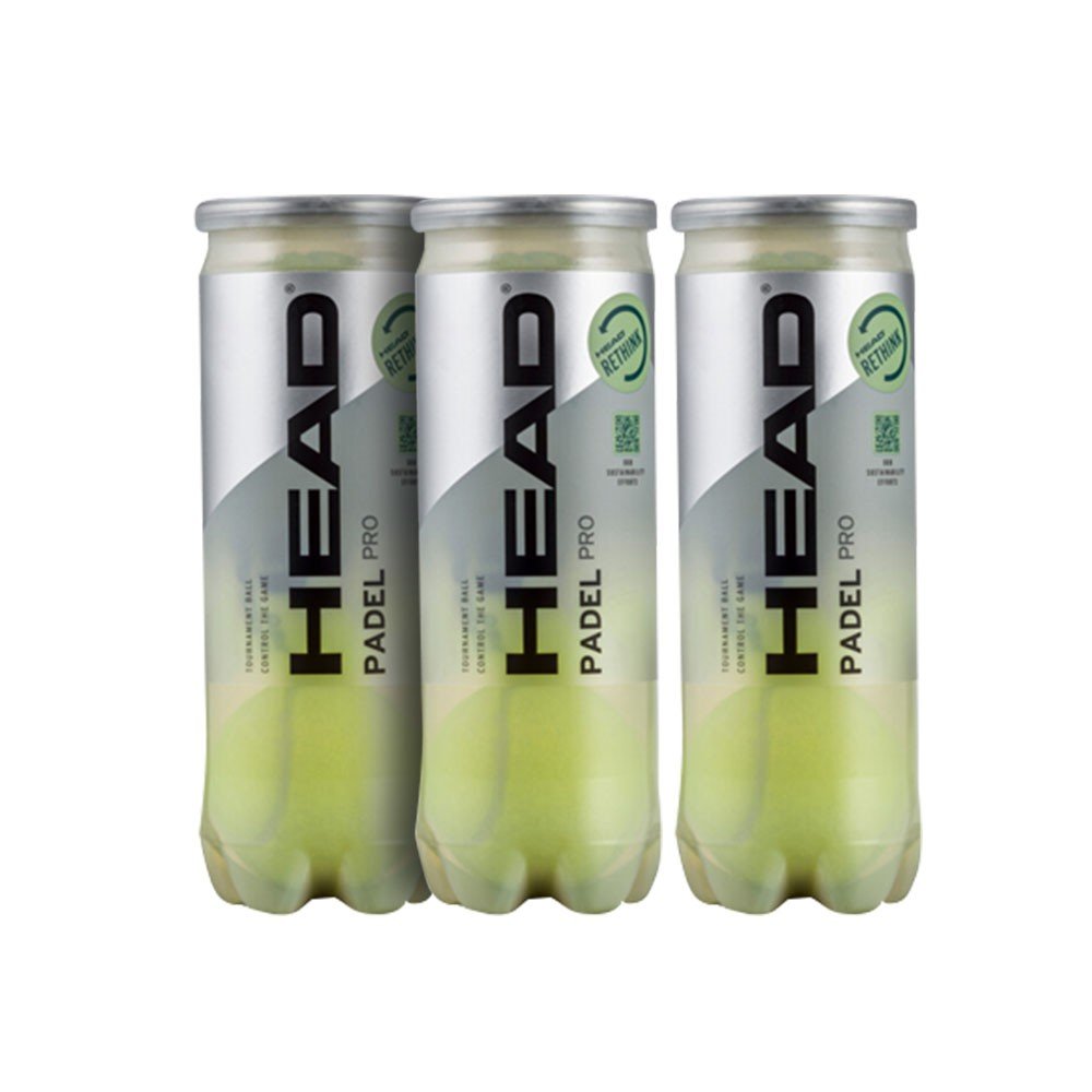 HEAD Padel PRO Padel Balls Pack of 3 Balls Head