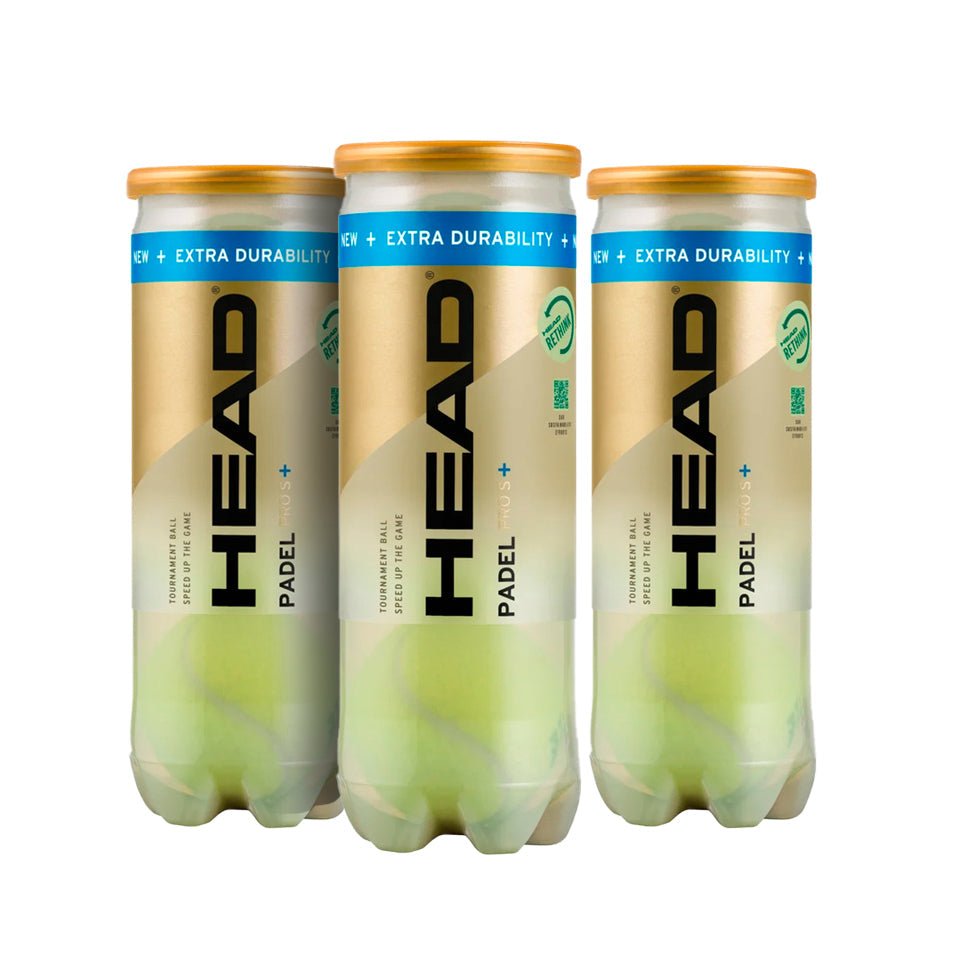 HEAD PADEL PRO S+ Padel Balls Pack of 3 Balls Head