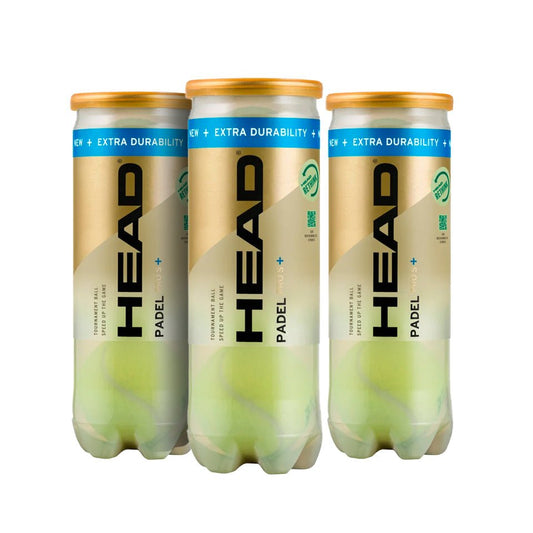 HEAD PADEL PRO S+ Padel Balls Pack of 3 Balls Head