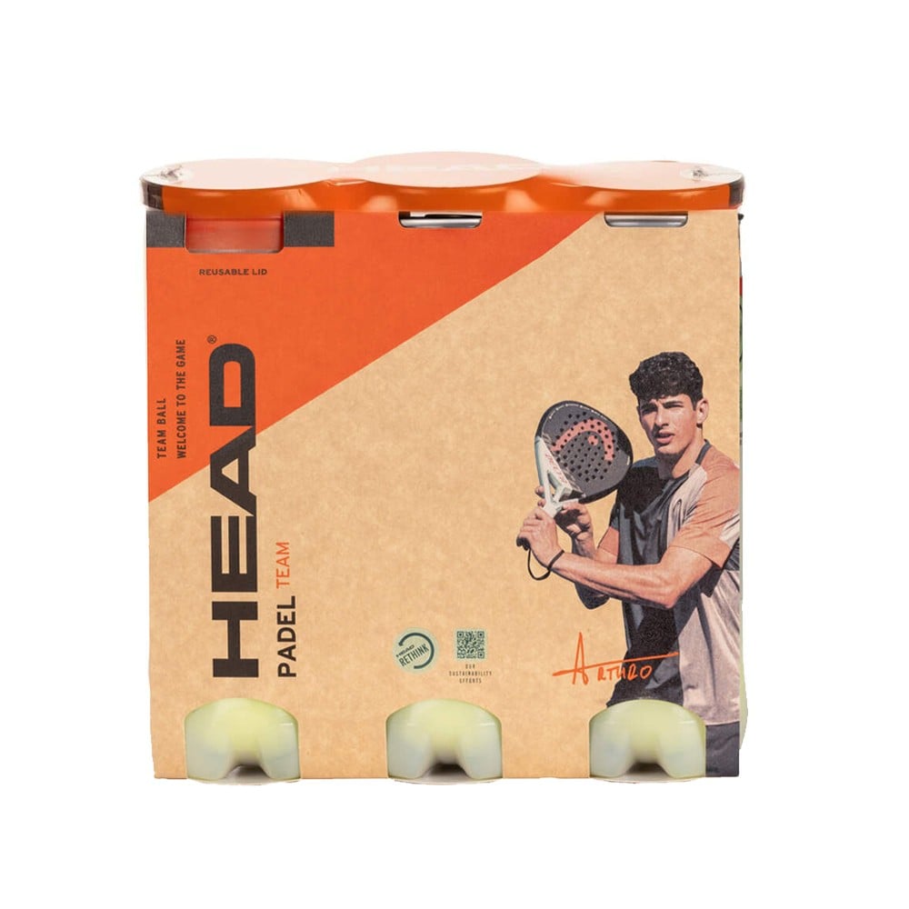 HEAD Padel TEAM Padel Balls Pack of 3 Balls Head