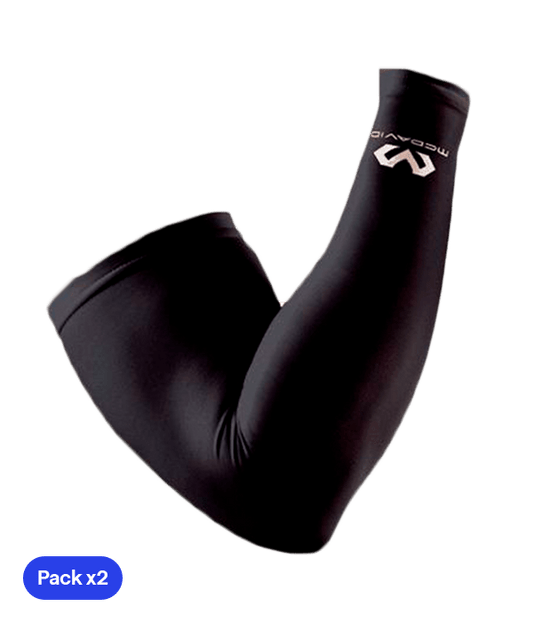 McDavid Black Compression Sleeves (x2) Court & Training Mc David