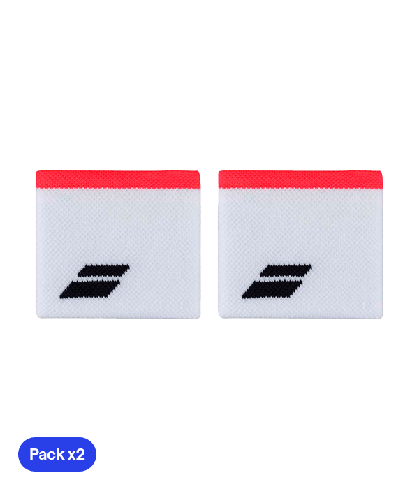 Babolat Blancas Logo Black Franja Red (Pack x2) Wristband Wristband Babolat