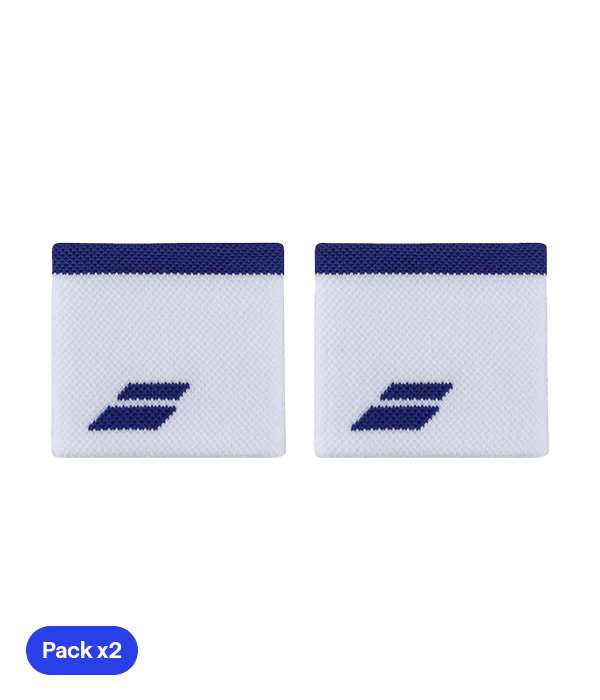 Babolat White/Blue 2024 (Pack x2) Wristband Wristband Babolat