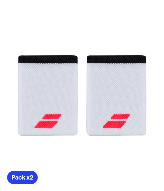 Babolat Jumbo Blancas Logo Red (Pack x2) Wristband Wristband Babolat