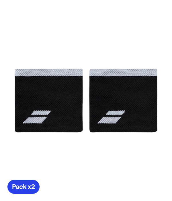 Babolat Black/White 2024 (Pack x2) Wristband Wristband Babolat