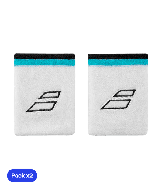 Babolat Terry Jumbo White/Blue 2024 (Pack x2) Wristband Wristband Babolat