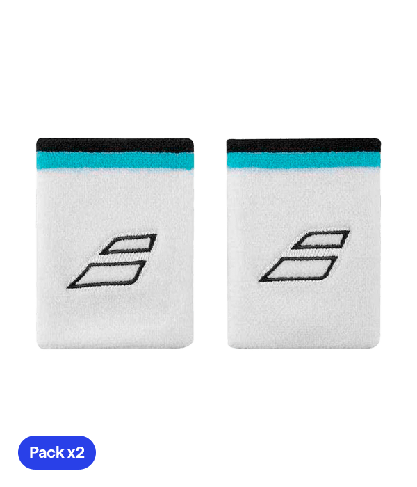 Babolat Terry Jumbo White/Blue 2024 (Pack x2) Wristband Wristband Babolat