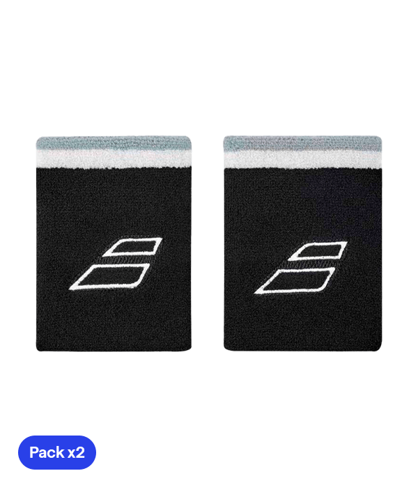 Babolat Terry Jumbo Black/White (Pack x2) Wristband Wristband Babolat