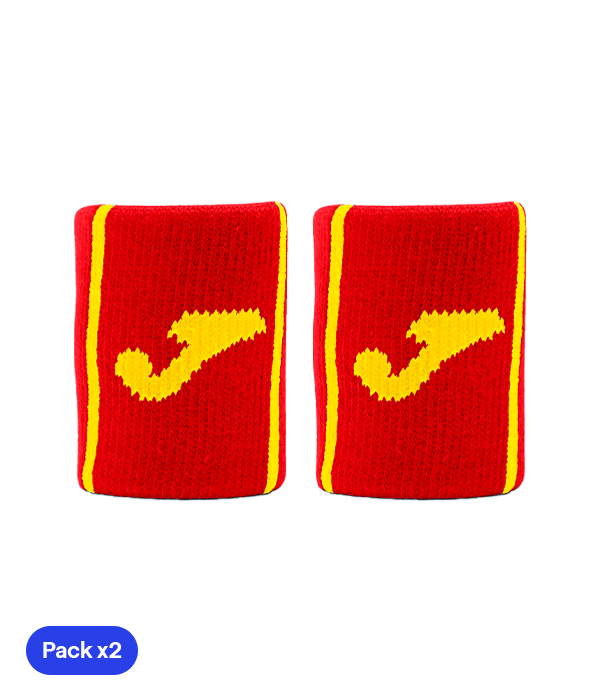 Joma Game Cortas Red/Yellow Pack x2 Wristband Wristband Joma