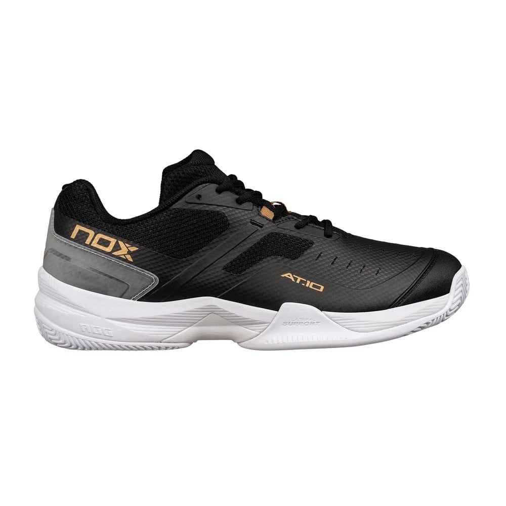 NOX AT10 PRO Black/Gold 2024 Padel Shoes Padel Shoes Nox 39 Negro